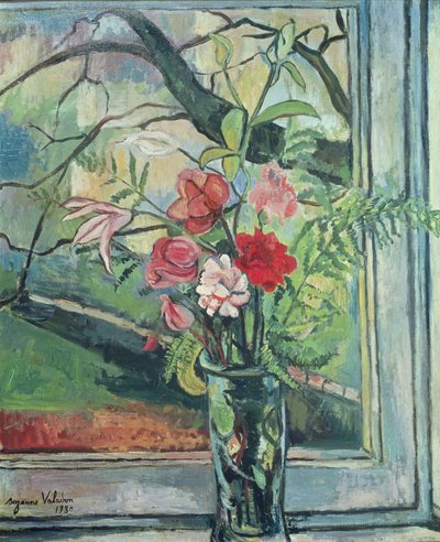 Ramo de Flores Frente a una Ventana, 1930 de Marie Clementine (Suzanne) Valadon